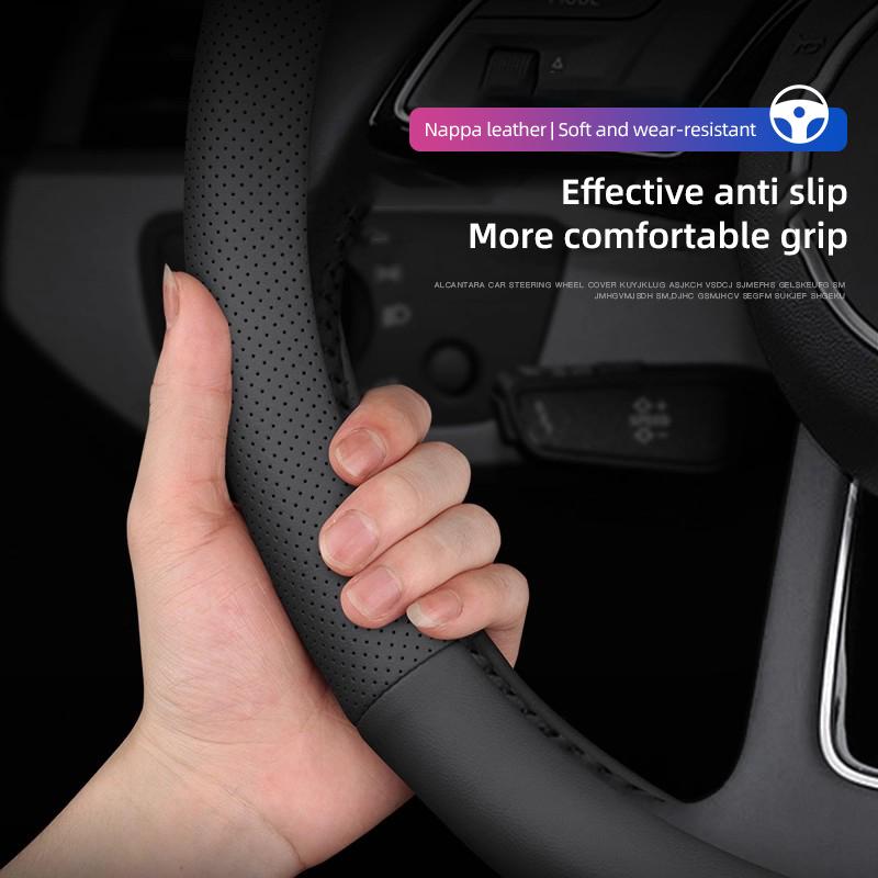 AQE3 Citroen Steering Wheel Cover Breathable Protective Case For Citroen C3 C5 C5X C4 e-C4 X e-C3 C-Elysee Berlingo C1 C-Crosser C6