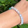 1pc Women's Energy Bracelet with a Variety of Natural Stones  Opal  Ocean Stone  Pink Quartz    Moonstone