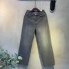 C S In The Room Mevl Deep Gray Straight Wide jeanS One Color