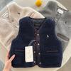 Boys' Korean-Style Lambswool Vest: 2025 Autumn/Winter Trendy Outerwear for Kids