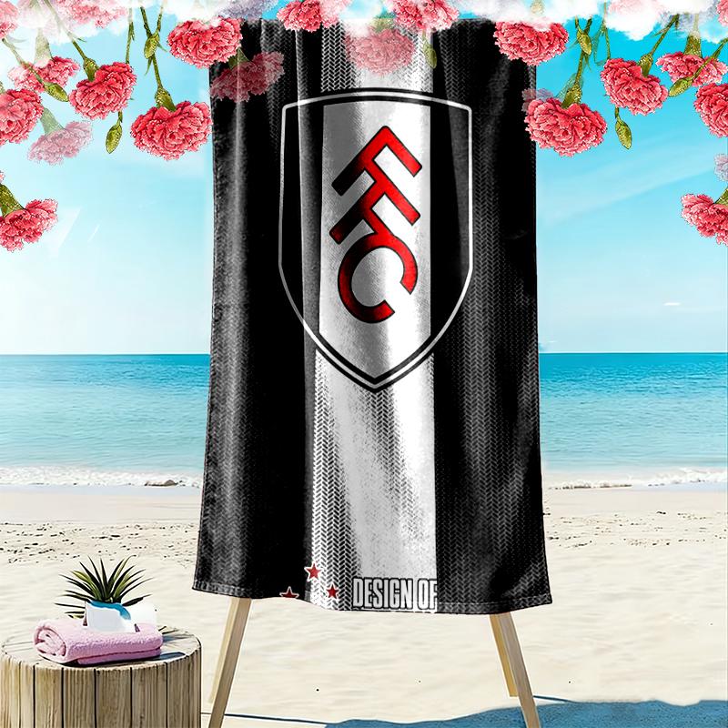 Fulham FC Druck Strandtuch, Großes Weiches Schnelltrocknendes Handtuch für Strand Camping Schwimmen