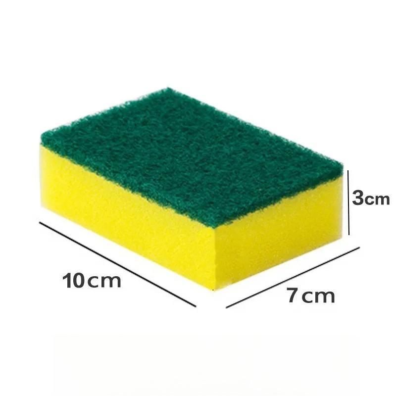 1/5/10/20/50pcs Kitchen Dishwashing Sponge Absorbent Clean Rub Pot Rust Scouring Pad Removing Kits Household Cleaning Tool Brush