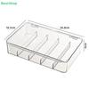 Clear Multi-Compartment Drawer Organizer - Stackable Plastic Storage Tray for Home & Office Supplies