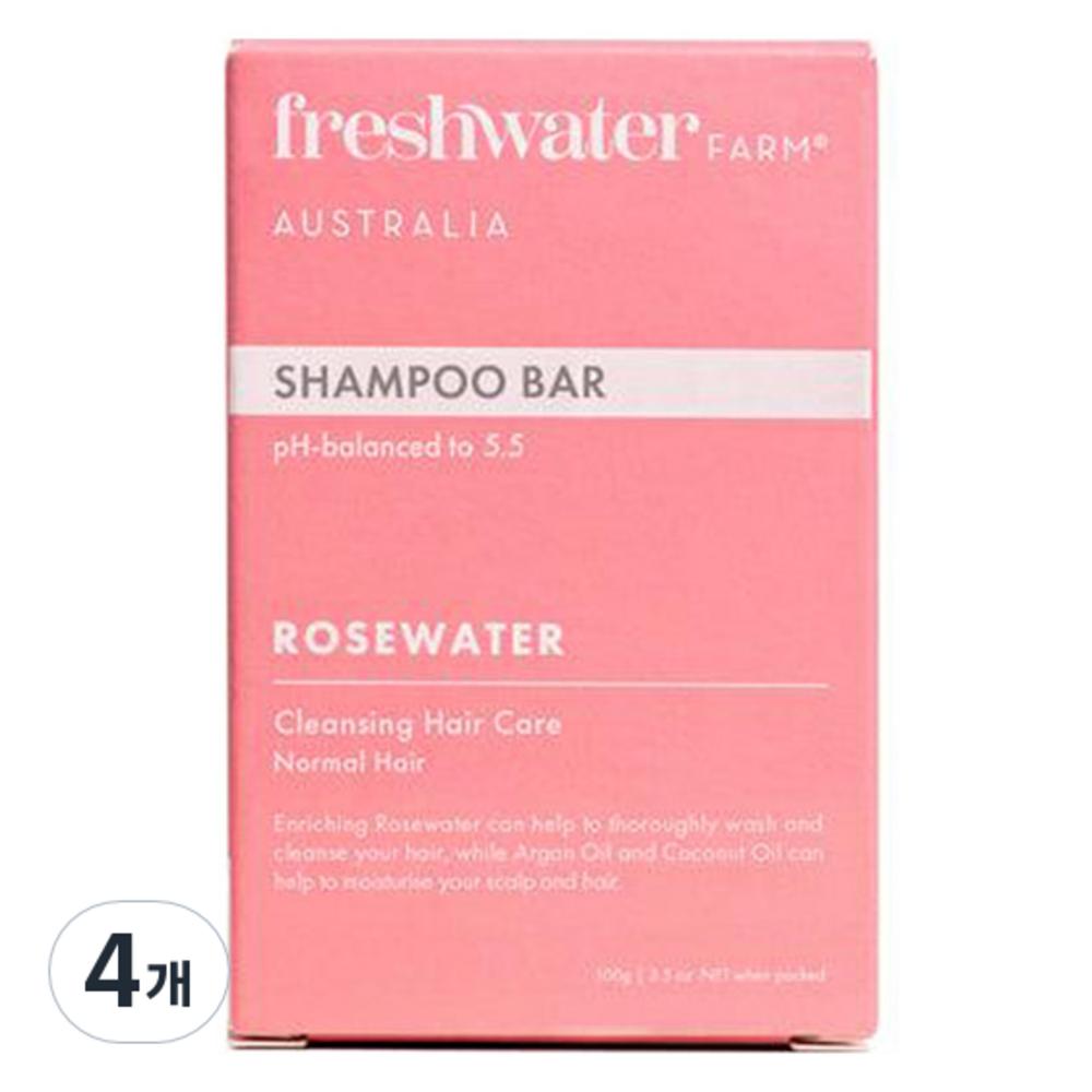

Fresh Water Farm Rose Water Shampoo Bar, 4, 100g