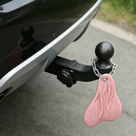 Hanging Truck Balls Nuts, Funny Trailer Hitch Decoration with Chain, Prank Automotive Vehicle Exterior Accessory, Gag Gifts for Boyfriend Husband