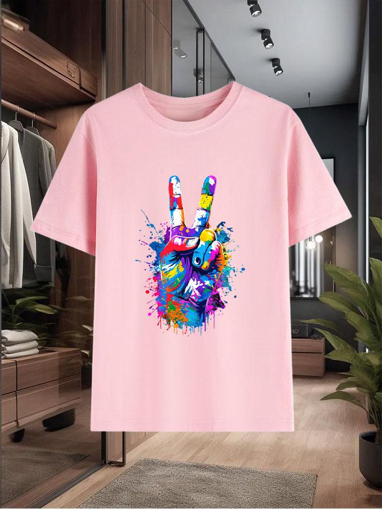 Men's New 100% Cotton T - Shirts for Summer  A Loose, Breathable and Casual Short - Sleeve Top