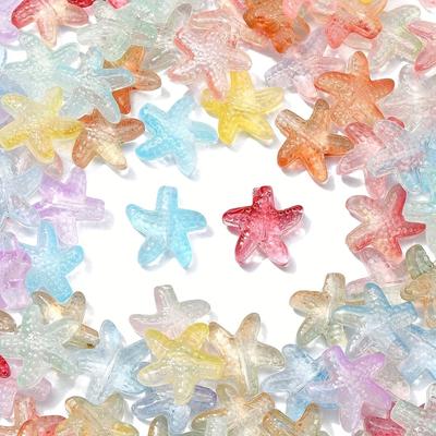 10/20/30 Stück zufällige Farbe Seestern Perle Kristallglas Tier Zhuhai Yangzhu Schmuckherstellung DIY Armband Halskette Fußkette
