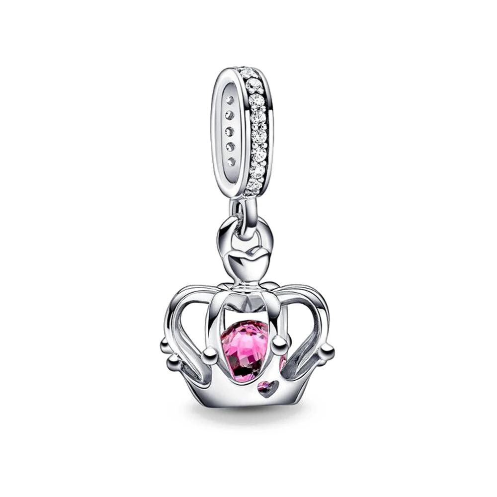New 925 Silver Colorful Infinite Heart Flower Charms Fit Original Pendant Bracelet Necklace DIY Ladies Fine Jewelry