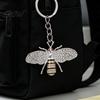 Bee Keychain for Women Rhinestone Women, Bing Alloy Car Sturdy Key Ring with Chain Ring, Decorative Accessories Handbags Backpacks Holder