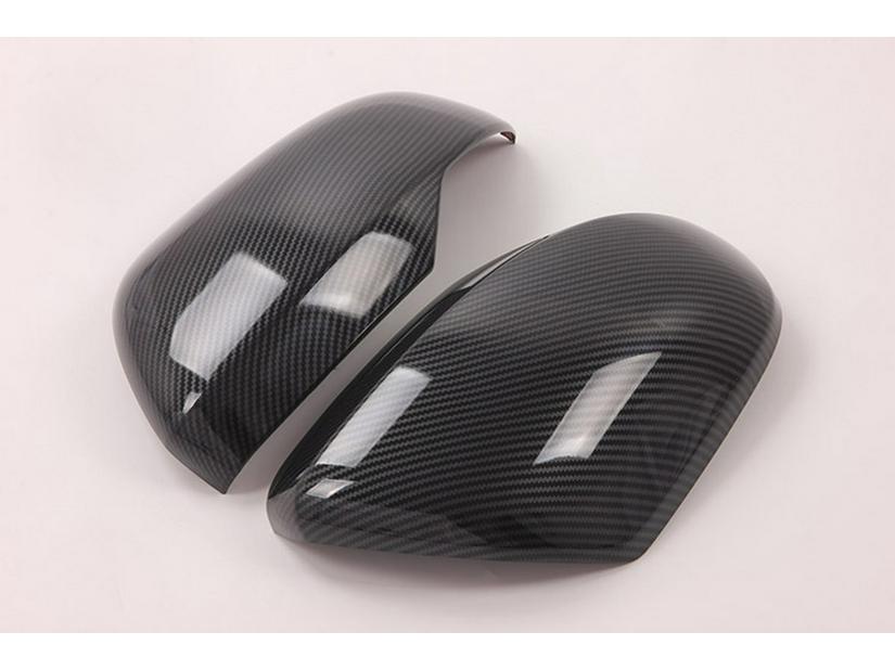 2019 L200/TRITON-ABS Carbon Fiber Pattern Rearview Mirror Decorative Cover
