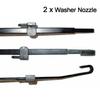 Universal 2X Front Windshield Wiper Arm Washer Nozzle Jet Spray Set For Renault Espace 3 For VW Crafter Smart Fortwo 12mm Hook