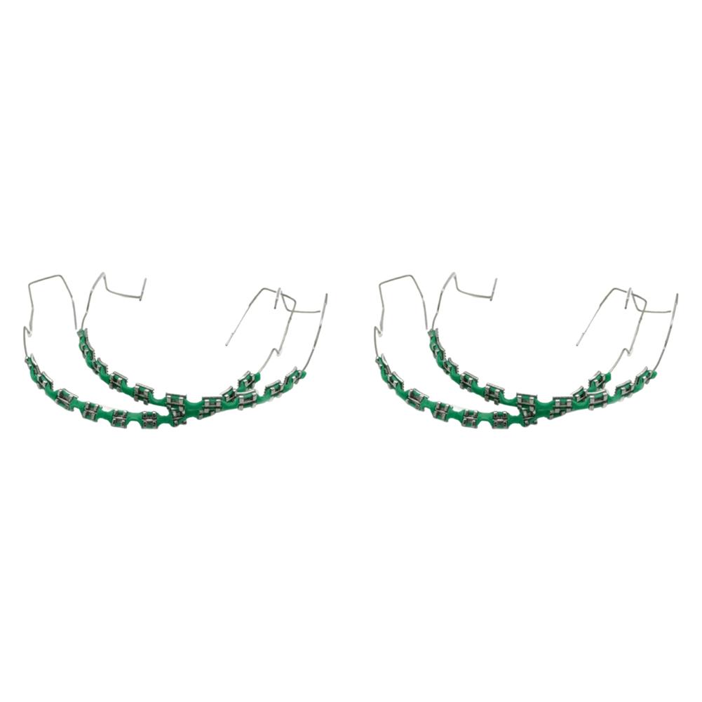 Temporary Tooth Decoration Dental Fake Braces with Metal Wires & Bracket Dental Metal Bracket Dental Tool for Dental Students