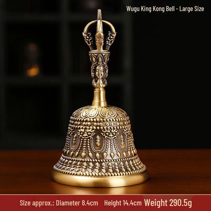 Tibetan Brass Vajra Bell with Five-Pronged Dorje