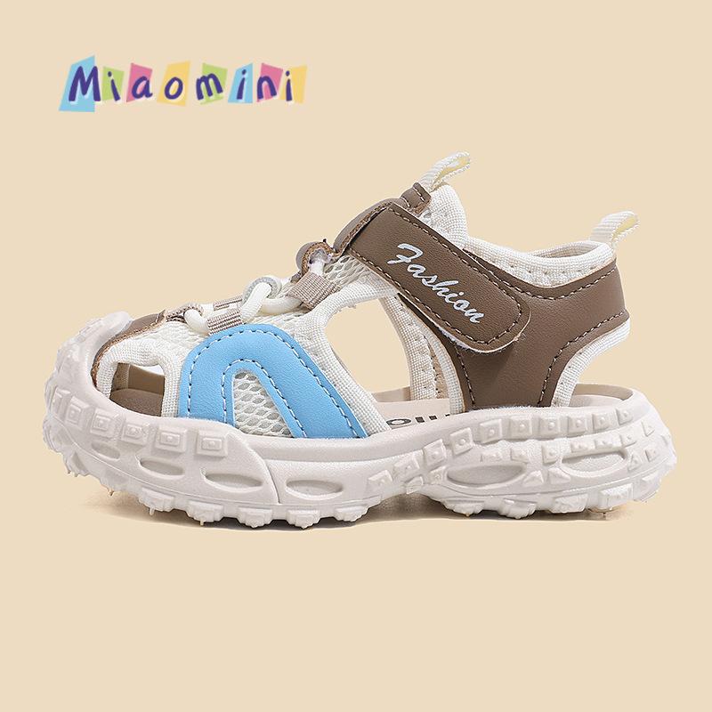 Breathable Anti Collision Non Slip Wide Last Mesh Toddler Walking Shoes For Baby Boys And Girls 16 хаки