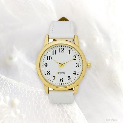 Fieldwork Women's Analog Watch with Leather Strap, White, Salon Size, PP004-1