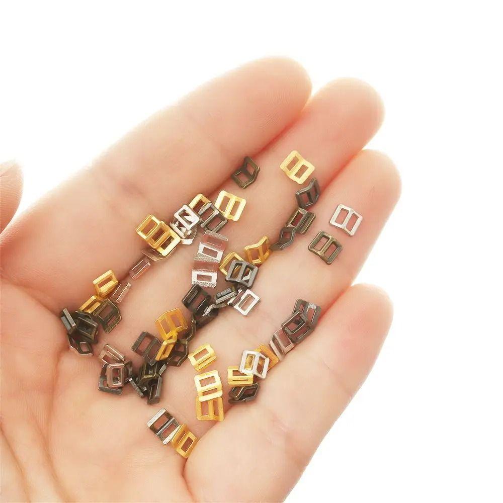 100pcs Copper Doll Belt Buckles Accessories Ultra-small 3mm Mini Shoes Buttons Children Gift
