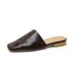 Fashion New Summer Women Shoes Mules Shoes for Women Simple Women Slippers Low Heel Square Toe Slippers Ladies Shoes Zapatos De Mujer
