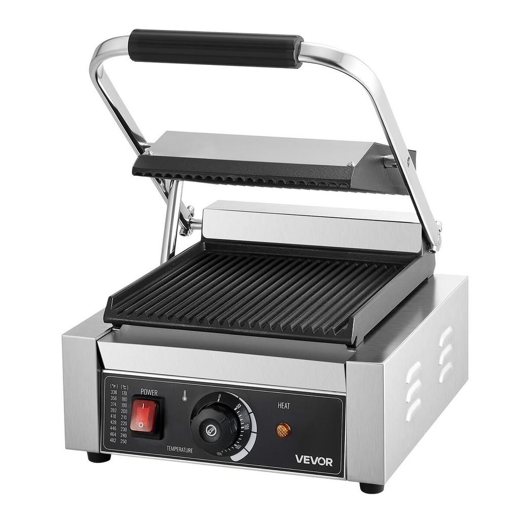 Commercial Panini Press Grill Sandwich Maker Griddle Plate 22x23 cm