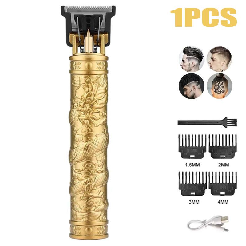 1-5PCS New T9 USB Charge Electric Hair Clipper Shaving Head Carving Electric Shaver Electric Pusher Hair Trimmer for Men Care