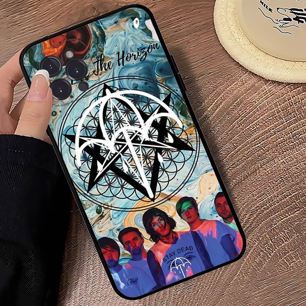 Rock Band B-Bring M-Me The H-Horizon Custodia per Telefono Per IPhone 17 16 15 14 13 12 11 Pro Max Plus Mini Cover Morbida Nera