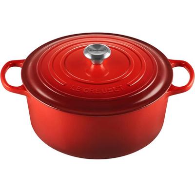 Kociołek Le Creuset Signature okrągły 30 cm wiśniowoczerwony (21177300602430)