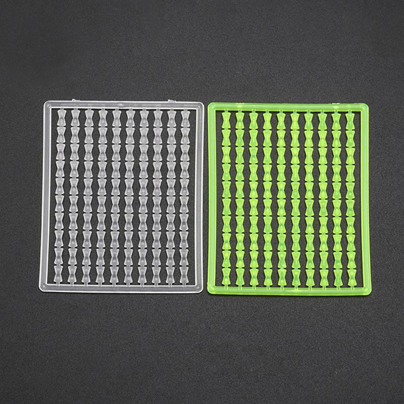 10Cards/Lot 1000Pcs Carp Fishing Hair Stops For Bait Dumbell Shape Small Fishing Bobber Stop Bead Fishing Tackle
