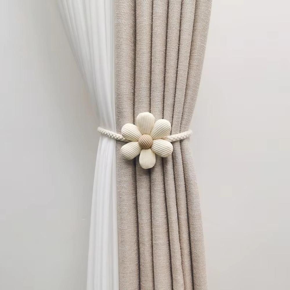 Flower Shape Curtain Tieback Magnetic Buckle Window Curtain Buckles Curtain Rope Holders Kids Room