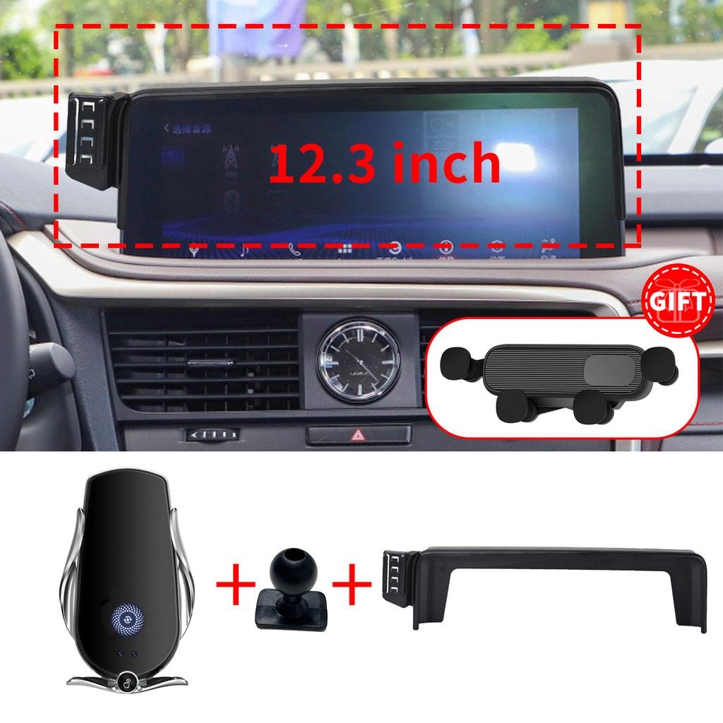 Support de téléphone personnalisé pour Lexus RX 2020 2021 2022 (12,3 pouces/8 pouces), Base d'écran de tableau de bord, sans perceuse pour