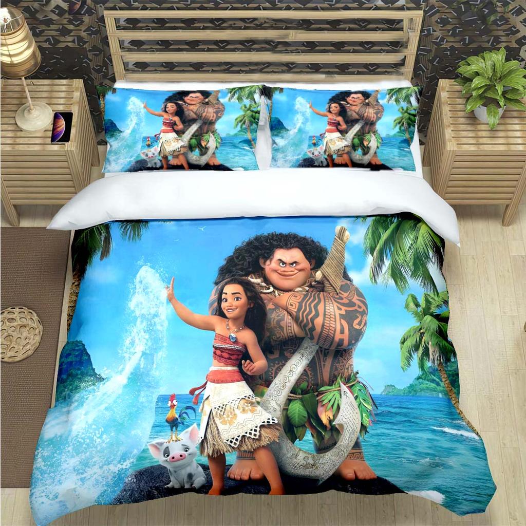 Fashion Print Moana Bedding Sets Bed Supplies Set Duvet Cover Bed Comforter Set Bedding Set child Birthday Gift