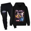 PB1249 Kids Boys Girls Kpop Mira Zoey Rumi Print Long Sleeves Hoodie Pants Trousers Clothes Sets
