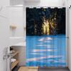 Scenic Photo Washable Dirt-Resistant Shower Curtain Shower Head Waterproof Polyester Bath Curtain For Home Decor Accessories