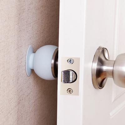 Cup Type Door Knob Dust Covers Round Rubber Wall Protector Door Handle Bumper Guard Stopper Baby Safety Supplies Crash Pad