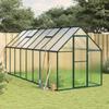 Vidaxl Greenhouse With Base Frame, Green, 445X169X195 Cm, Aluminium
