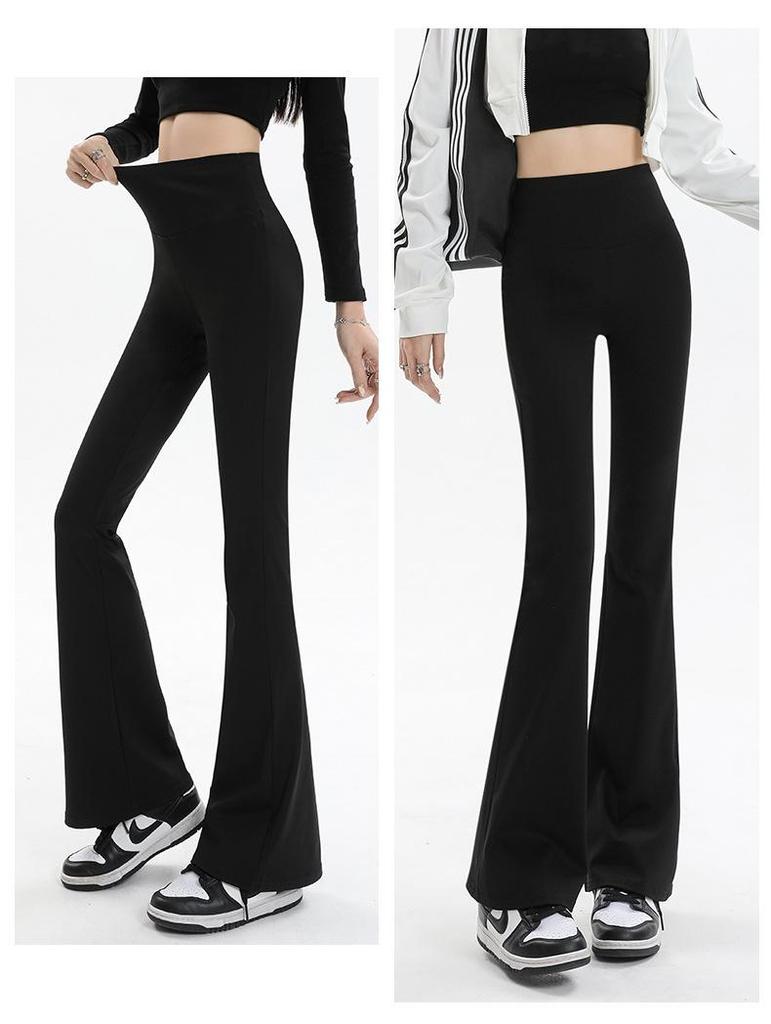 Barbie Hosen mit weitem Bein: Hohe Taille, Hohe Elastizität, Koreanischer Stil Herbst/Winter Leggings für Damen