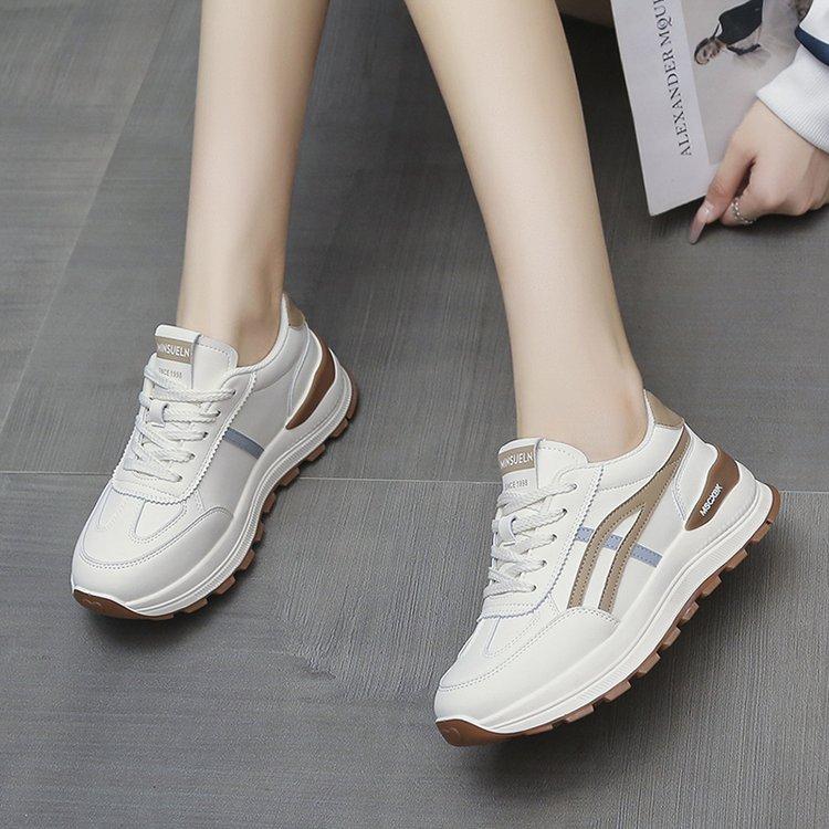 Summer women's shoes new breathable little white shoes children versatile Korean version thick-soled heightening sports shoes casual dad shoes women