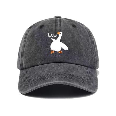 Czapka baseballowa z uroczym nadrukiem Big Goose, odpowiednia zarówno dla mężczyzn, jak i kobiet, czapka z kaczym dziobem podróżna, sprzęt podróżny