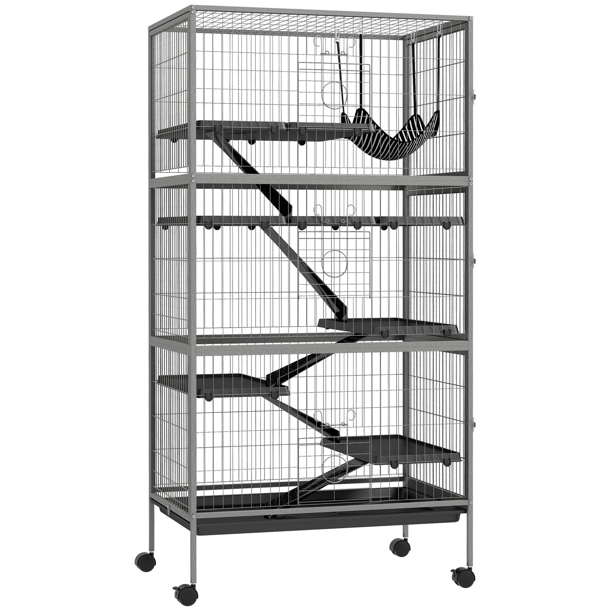 Rabbit Cage with 4 Multi-Level Entrances