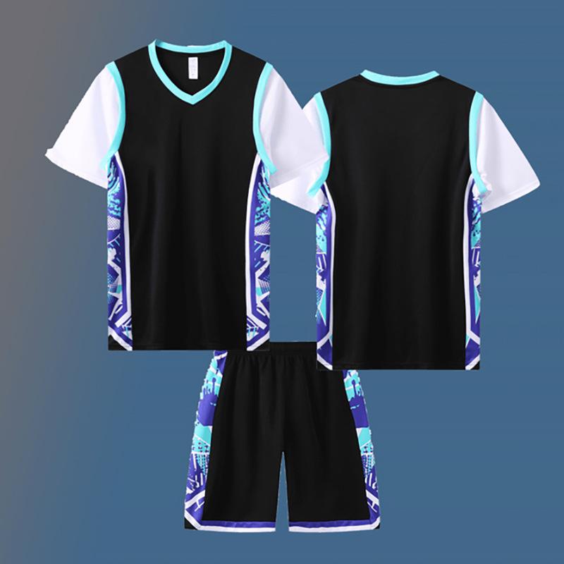 

Дышащая сетчатая баскетбольная тренировочная форма - Спортивный комплект с индивидуальной майкой L чёрный