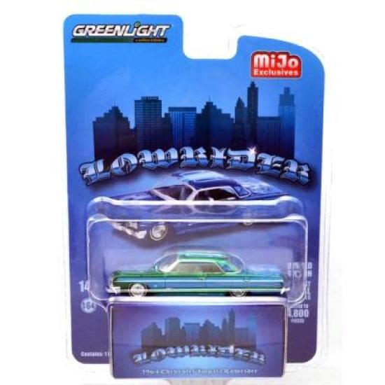 GREENLIGHT Масштаб 1:64 Эксклюзив MiJo - 1964 Chevrolet Impala SS Lowrider - Синий (Погоня за машиной) синий
