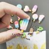 10pcs Mixed Colors & Designs Small Size Summer Popsicle Icecream Fridge Magnets Home Decor Office Kitchen Decoration Ornaments