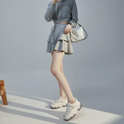 Thick-soled Heightening Help Little White Shoes Women's 2025 Spring and Summer New Leather Leisure Sports Lightweight Straps