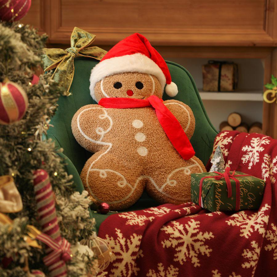 Christmas Gingerbread Man Backrest Pillow & Cushion Decoration