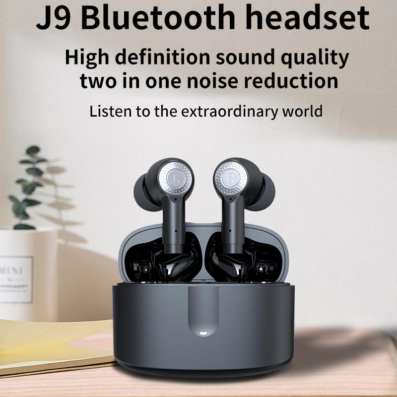 

J9 TWS Earbuds Bluetooth-compatible Headset Portable Headphones Noise Reduction Wireless Earphone White