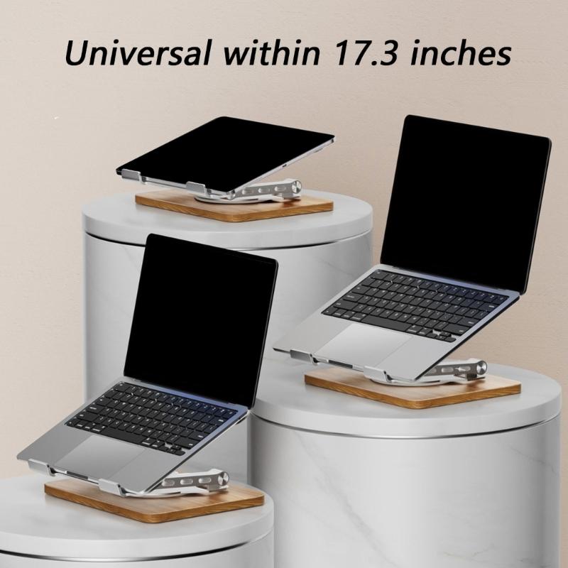 Portable Ergonomic Computer Stand Featuring 360 Rotatable Design and Height Adjustment for Better Cooling