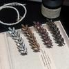 4Pcs Flash Diamond Wheat Ear Hairpin Side Bangs Clip Female Back Head Broken Hair Clip