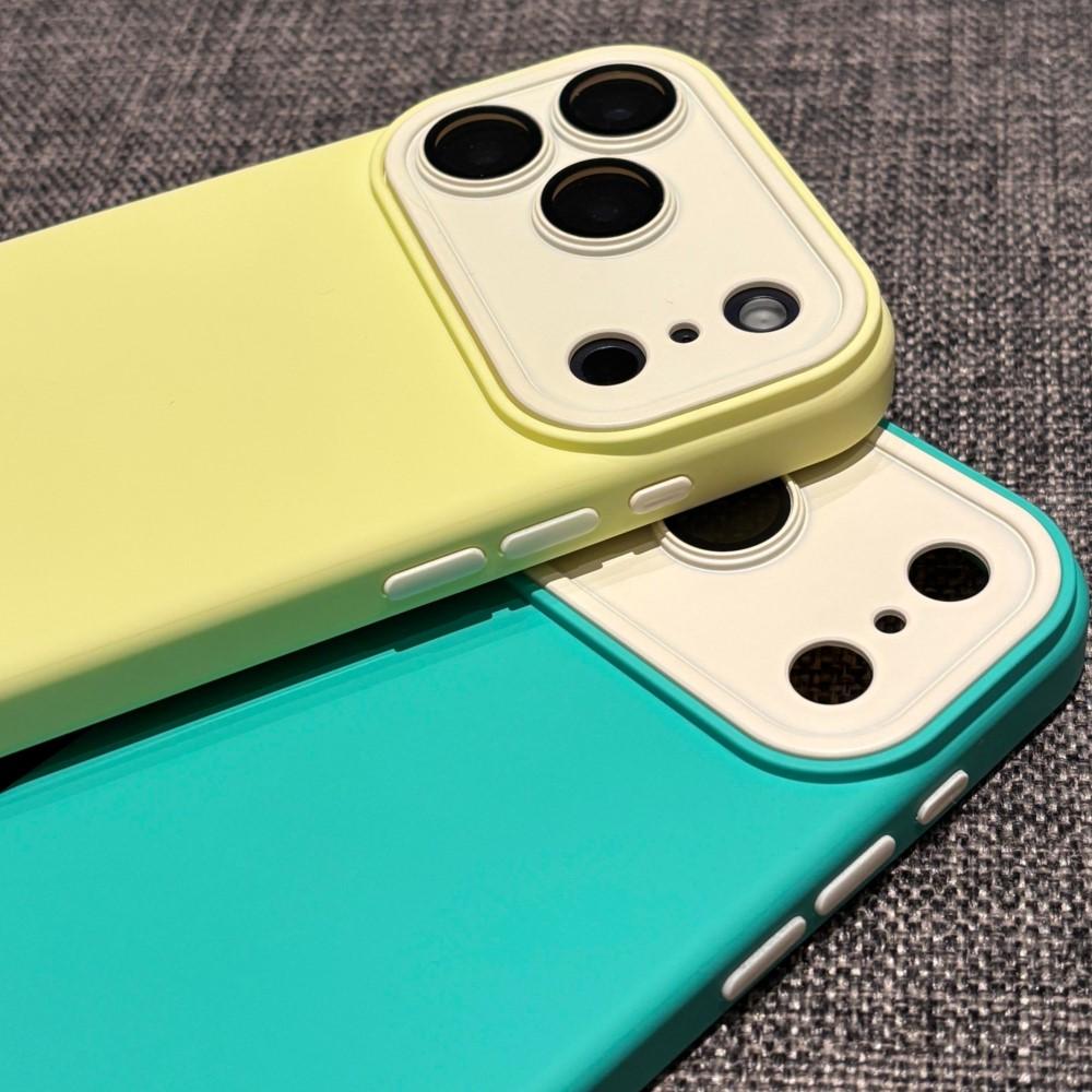 Camera Protect Case for iPhone 17 Air 16 15 14 Plus 13 12 11 Pro Max Candy Hit Color Silicone Soft Matte Shockproof Cover