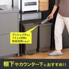 Shinki Gosei Tombo Unido Trash Can 45 Liter with Lid You Can Throw Away Garbage Without Opening the Lid Push Type Pedal Type Black Width X Depth X