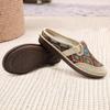 Women's Ethnic Flat Slippers - Summer Cotton Linen Embroidered Soft Sole Shoes