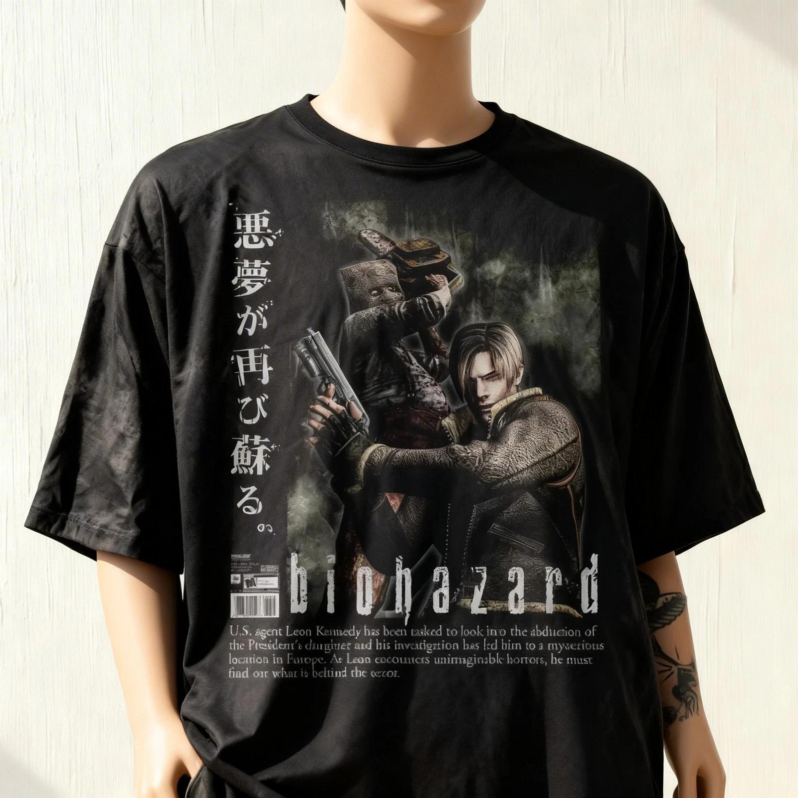 Vintage 90s Bootleg Style Biohazard Resident Evil T-Shirt, Leon Kennedy T-shirt 2XL