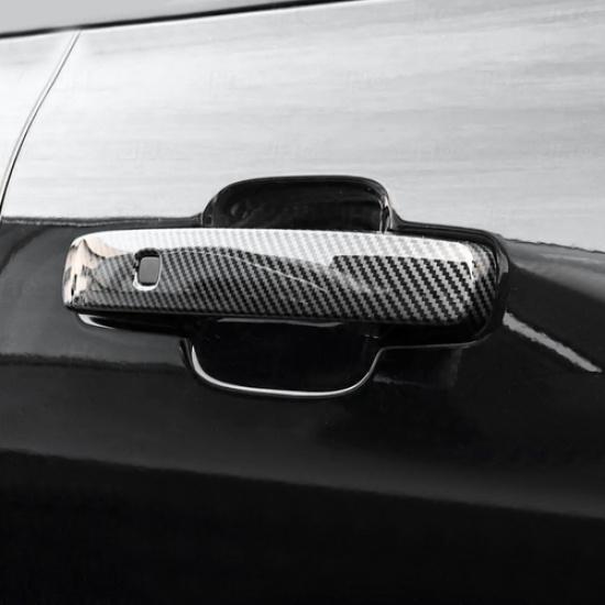 Door Handle Cover For Ford Ranger -2025 Carbon Molding Trim W Smart Key hole